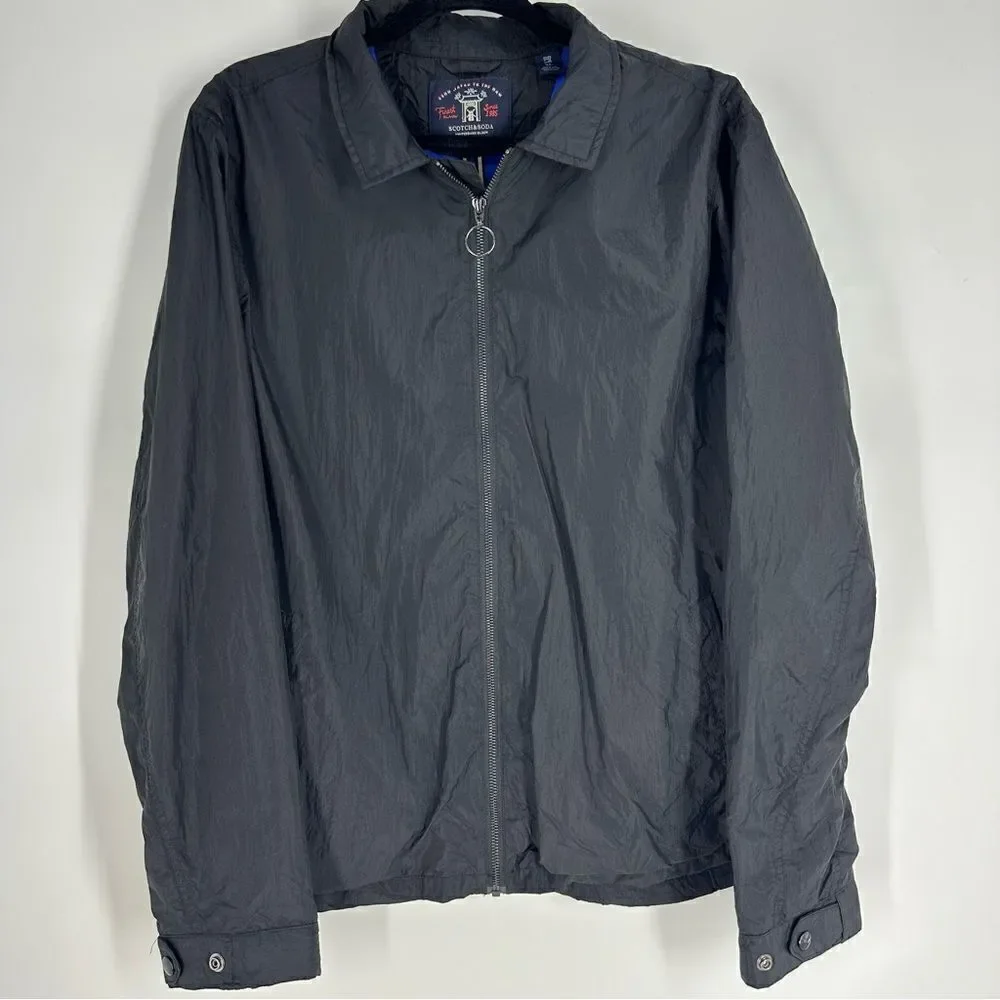 SCOTCH & SODA Men’s Black Full Zip Lightweight Jacket Sz XL